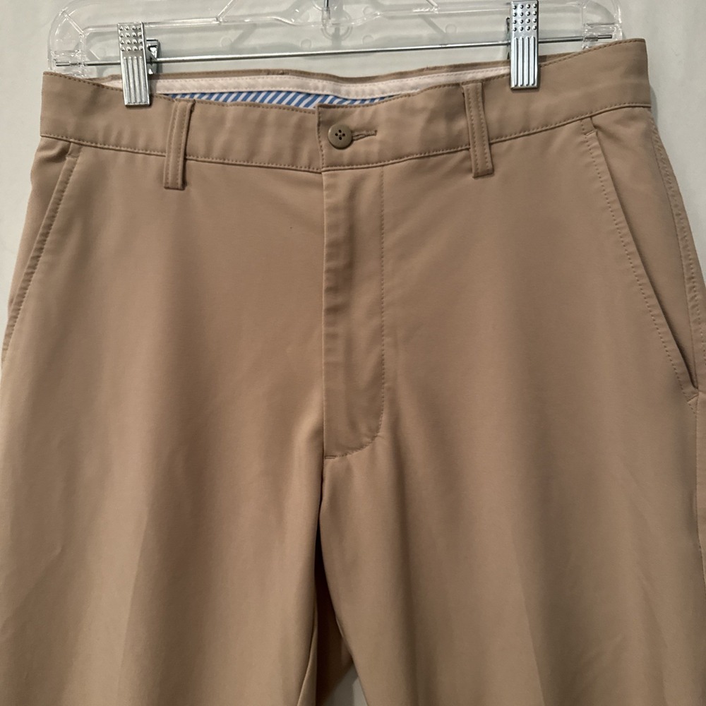 FootJoy Performance Golf Pants Tan Flat Front Stretch Men's 30-32 4 Pocket